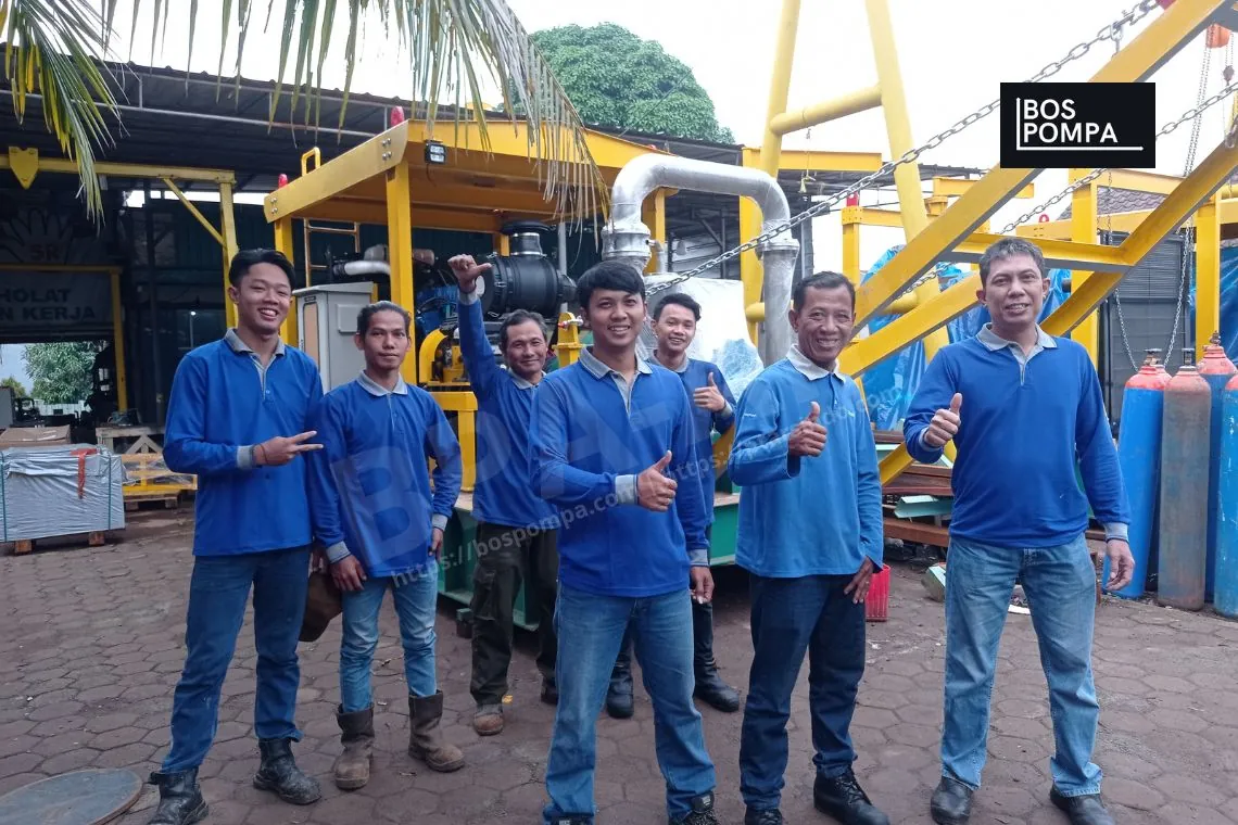 Dewatering skid pompa LM di Kalimantan Selatan