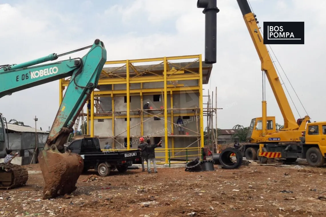 Pemasangan pipa kolom Bizpark 3 Rawa Pasung