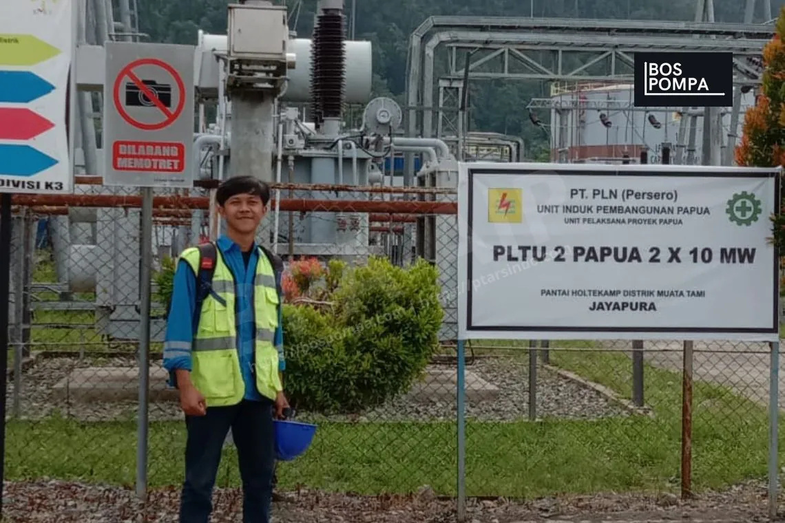 Reparasi baseplate pompa PLTU 2 Papua